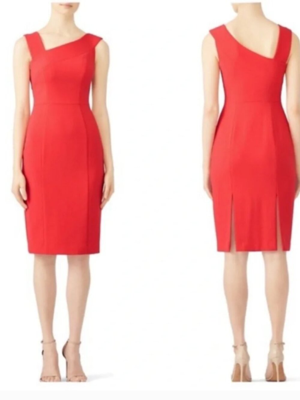 Black Halo Maven Asymetrical Dress - Chic Red